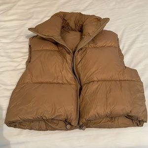 Winter Crop Vest Lightweight Sleeveless Warm